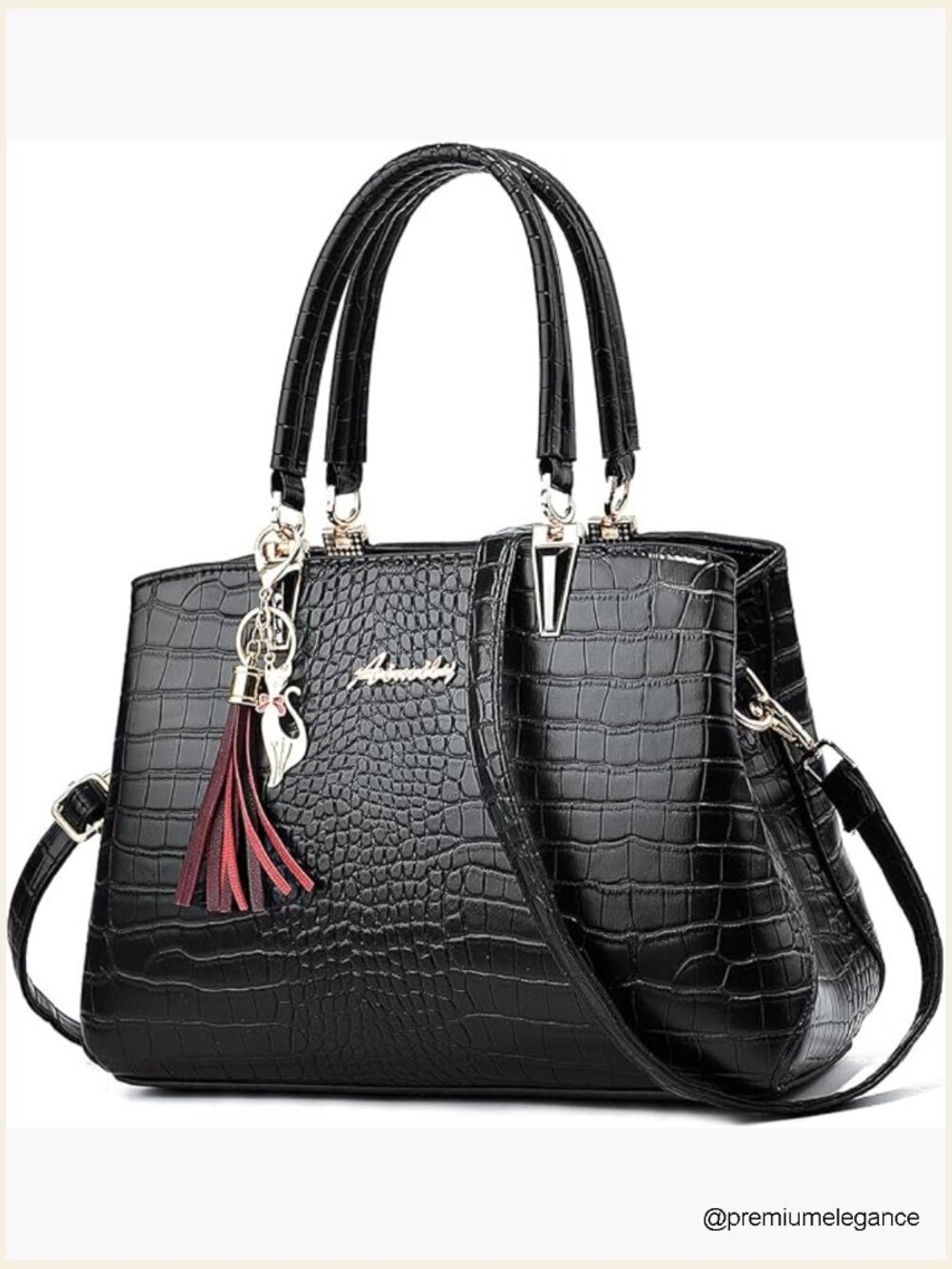 Designer Satchel Messenger Tote Shoulder Bag PU Leather
